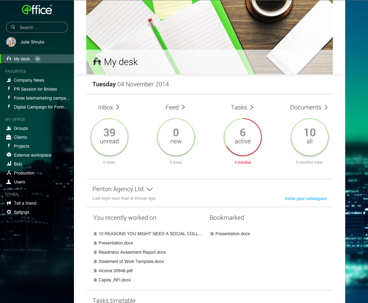 4th Office application screenshot
